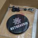 Vinyl Record Player Bluetooth Turntable with Built in Speakers High Fidelity Belt Drive 2-Speed Turntables with Magnetic Cartridge AT-3600L Record Players with Light Strip, Support RCA Output, Walnut