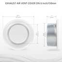 6 Inch AC Air Vent Cover Steel Round Exhaust Adjustable Valve Diffuser for Home Wall Ceiling