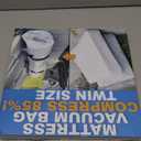 Mattress Vacuum Bag for Moving, Vacuum Seal Mattress Bag for Memory Foam or Inner Spring Mattresses, Compression and Storage for Returns, Leakproof Valve and Double Zip Seal (Twin/Twin-XL) (Clear)