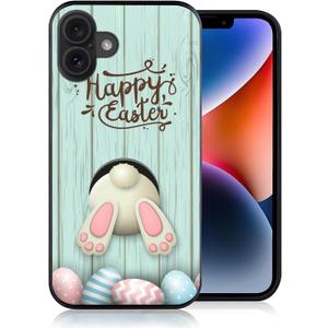 Compatible with iPhone 16 Case, Easter Rabbit Pink Sole Design Case Soft TPU Slim Protective Case Gift for Women, Girls, Boys, and Men