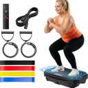 Vibration Plate Exercise Machine with Bluetooth, 199 Levels Full Body Workout Vibrating Plate for Lymphatic Drainage Weight Loss, 450LBS Capacity Workout Equipment with Resistance Bands for Women Men