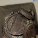 8PCS Wooden Risers for Display Wood Cake Stand for Party Round Food Risers for Buffet Wooden Holder Rustic Riser for Decor Tiered Tray Decor Home Kitchen (Rustic, 8 PCS (10", 8, 6, 5))