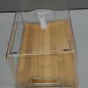 Bag Holder with Bamboo Lid, Stackable Bag Dispenser, Extra Large Storage for Kitchen Laundry Room Under Sink (1Pack)