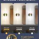 kudos Black and Gold Bathroom Sconces Wall Lighting, Bathroom Vanity Light, Modern Wall Lights with Clear Glass and Frosted Glass for Bathroom Bedroom Hallway, KDVL06-BG-2