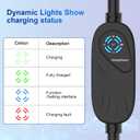 Level 1 & Level 2 EV Charger, J1772 Electric Vehicle Portable Charger with 25FT Cable and NEMA 6-20 Plug NEMA 5-15 Adapter for Household Socket,ETL Certified, Home EV Charging Station 8-16A /110-240V