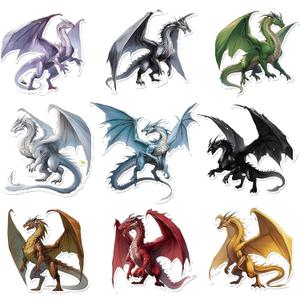 Pre-Assembled Dragon Party Decorations  2 Pre-Strung Dragon Banners & 9 Dragon Swirl Spirals with 9 Realistic Designs for Wall, Door & Ceiling