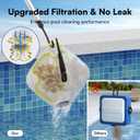PoolMr Cordless Robotic Pool Cleaner - Above Ground Pool Vacuum Robot - 40W Strong Suction, Dual Cleaning System, Barrier Crossing, 120-Min Runtime Up to 1614 Sq for Above Ground Pools, Grayish White