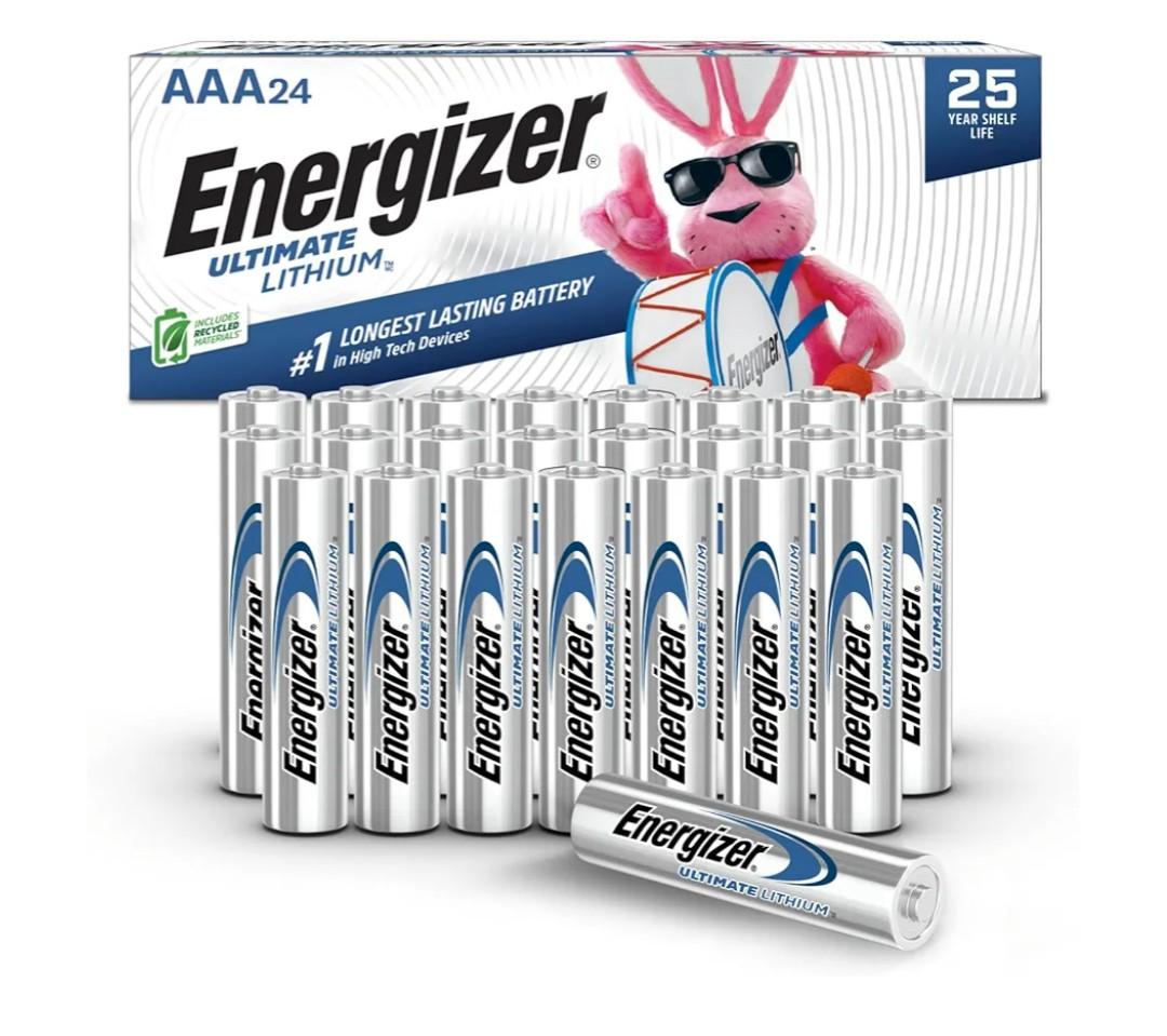 Energizer Ultimate Lithium AAA Batteries (1 Pack), Lithium Triple A Batteries, 24 Count