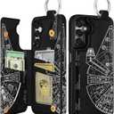 Shorogyt for Samsung Galaxy A25 5G Wallet Case with Card Holder - Designer Space Pattern Kickstand Magnetic Clasp Back Flip Folio Leather Phone Cases for Galaxy A25 5G for Women Men Girls