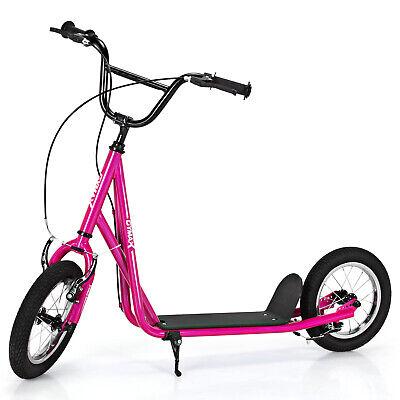 Kick Scooter Carbon Steel Frame W/12" Air Filled Wheel Youth Kids Multi-colors | eBay