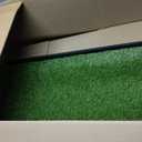 Ottomanson Artificial Grass Puppy Potty Training Pad with Tray, 15" x 30" Reusable Pee Pad for Small Pets and Dogs