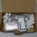 32 Feet Patio Umbrella Lights, 8 Lighting Modes LED String Lights with 64 Pcs Shatterproof Globe, Remote Control Battery & USB Powered, Waterproof Hanging Light Decorate for Patio (Warm White)