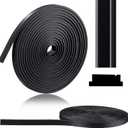 Tondiamo 134 Inches Flexible Magnetic Strip Insert Shower Door Magnetic Strip Replacement Long Roll for Crafts for Framed Semi Framed Swinging Glass Shower Doors, Black(1 Roll)