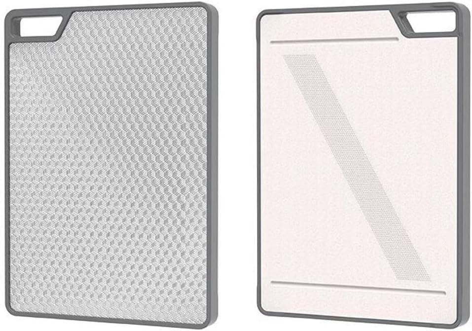 Stainless Steel Cutting Board,Double-Sided Meat Cutting Boards for kitchen,Food-GradeStainless Steel/Wheat straw PP, Food Chopping BoardEasy to Clean(26 * 35.8 * 1.8cm/10.3 * 14.1 * 0.8in)