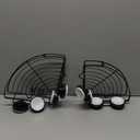 TAILI Powerful Suction Cup Corner Shower Caddy 2 Pack, Stainless Steel Rustproof Shower Shelf with Hook, Drillfree Wall Mounted Basket, Large Capacity Removable Suction Cup Bathroom Organizer, Black