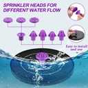 3.5W Solar Bird Bath Fountain Pump, Solar Powered Water Pump, Outdoor Water Fountain with 8-in-1 Nozzles, 4 Fixed Pipes for Hummingbirds, Garden, Pool, Pond
