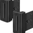 Home Security Door Lock Door Reinforcement Lock Door Locks for Kids Safety Flip Door Lock Latch Childproof Night Lock Door Security Front Door Child Safety Lock (2, Black)