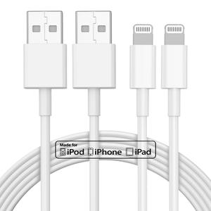 2 Pack 10 Ft iPhone Charger, [Apple MFi Certified] Long iPhone Charger Cord 10 Ft, Apple Lightning to USB Cable, 10 Foot Fast Charging Cords for iPhone Charger 14/13/12/11/13 Pro/13 Max/X/XS/XR/XS (White)