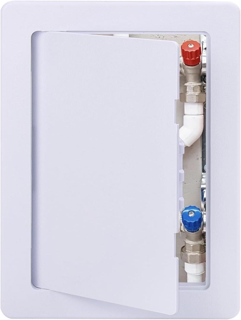 Suteck Plastic Access Panel for Drywall Ceiling 4 x 6 Inch Reinforced Plumbing Wall Access Doors Removable Hinged White