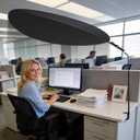 Office Cubicle and Desk Shade - Suitable for Cubicle to Block Light and Privacy Protection Cubicle Light Shield Black Diameter 52 inches，designed for sensitive workers.