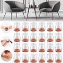 24PCS Upgraded Silicone Chair Leg Floor Protectors for Hardwood Floors, Furniture Sliders for Chair Legs, Felt Bottom Furniture Pads, Anti-Slip Round&Square Cap Covers to Scratch and Reduce Noise (Universal Small(Fit:0.79"-1.18"))