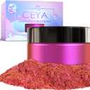 Ceya Chameleon Mica Powder, 1.8oz/ 50g Lavish Party Chrome Nail Powder, Cosmetic Grade Pearlescent Effect Color Shift Pigment for Epoxy Resin, Makeup, Nail Polish, Soap Dye, Candle Making, Craft