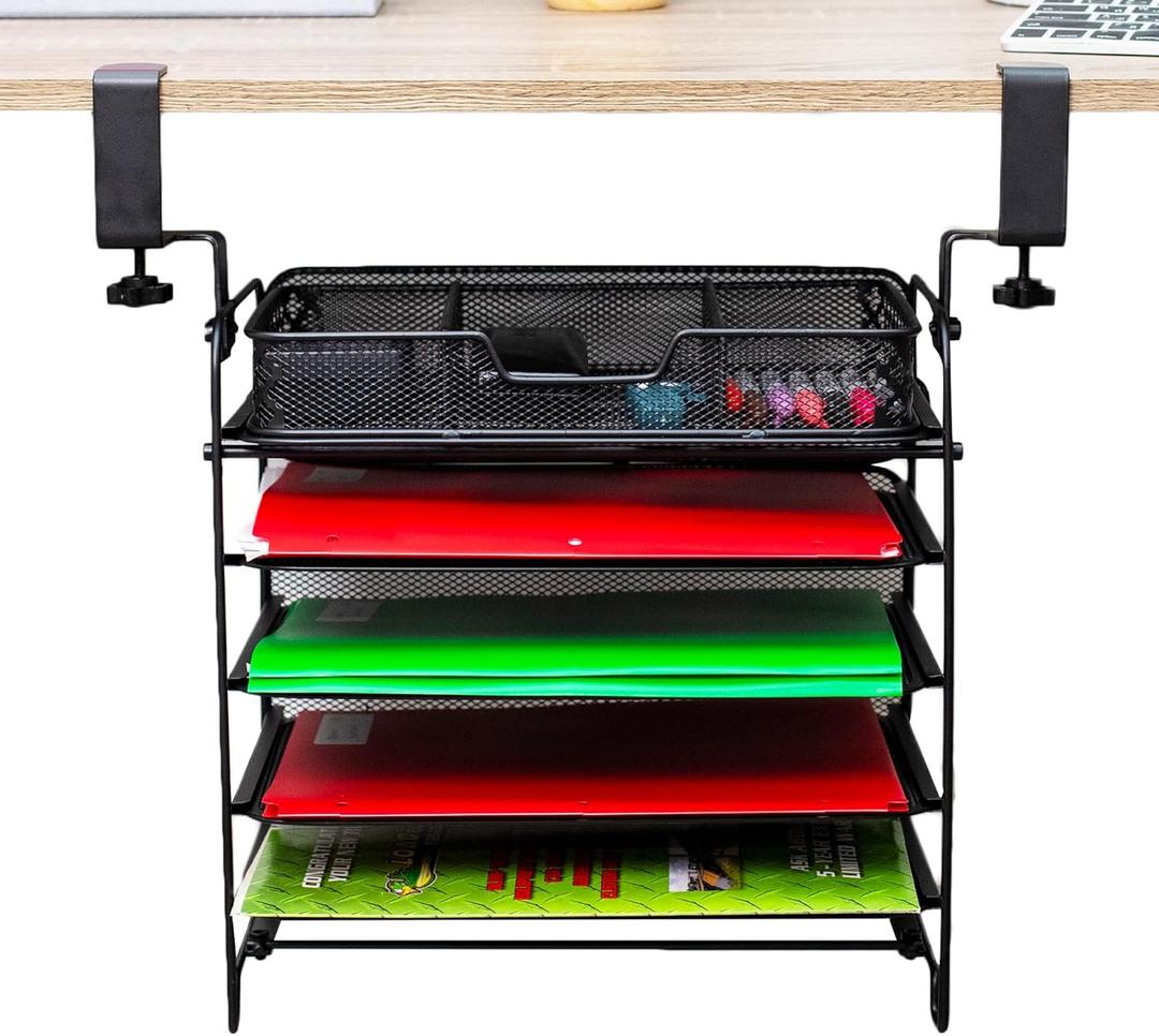 File Organizer that Attaches Under the Desk