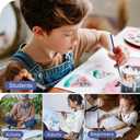 Rosmax Artist Paint Brushes-Nylon Hair and 15 Different Sizes for Acrylic Painting,Oil,Watercolor,Fabric-Great for Kids Adult Drawing Arts Crafts Supplies or Beginners,Professional (Baby Blue)