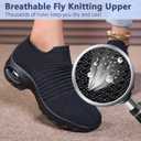 Non Slip Work Shoes Women, Walking Shoes Women, Work Gym Nurse Mesh Casual Fashion Sneakers Comfort Breathable Lightweight (All Black, Adult, Women, 6.5, Numeric, US Footwear Size System, Medium) (Black, S)