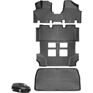Floor Mats for Honda Odyssey 2011-2017, Odyssey Floor Mats & Cargo Mat 2011 2013 2014 2015 2017, Custom Fit TPE All Weather Protection Floor Liners, Non-Slip Waterproof 2012 2016 Odyssey Accessories