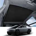 2025 Upgrade Tesla Cybertruck Glass Roof Sunshade Accessories [Never Sag] Nano ice Crystal Reflective Coating Top Window Roof Shade for Cybertruck 2023-2025 (Nano Fabric - No Transmittance Edition)