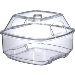 Prodyne Acrylic Flip Salad On Ice Bowl with Lid, 2pc Set, 10", Clear