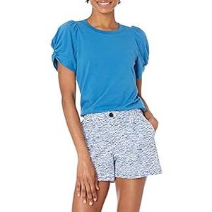 Amazon Essentials Women's Regular-Fit Twist Sleeve Crewneck T-Shirt, Blue, Small