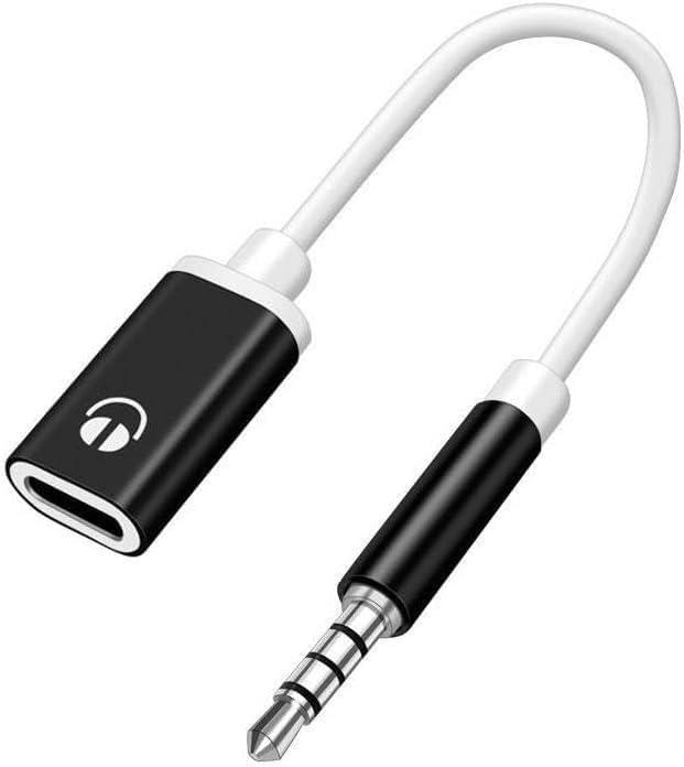 Headphone Jack Adapter,3.5mm Male to TypeC Female Audio Cable Cord,USB C to Aux Audio Dongle Compatible with MP3 Players, CD Players, Laptops, Tablets, Smartphone, Earbuds and Accessories (Black)