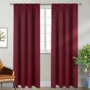 BGment Burgundy Blackout Curtains 84 Inches Long for Living Room - Thermal Insulated Drapes with Rod Pocket Room Darkening Window Treatments for Bedroom Christmas, 52 x 84 Inch, 2 Panels