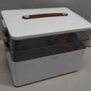 funest 3 Tier Medicine Storage Box Organizer Portable First Aid kit Box Empty with Handle, Multipurpose Medical Supply Organizer with Removable Tray, White