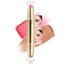 2 x evpct 2In1 Moisturizing Cream Blush & Contour Stick Makeup Multiuse, Blendable Rose & Warm Nude Butter Blush Bronzer Contour Contouring Stick for Cheeks, Natural Radiant Finish, Vegan & Cruelty-Free