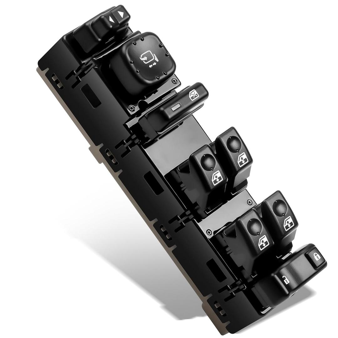 Driver Side Master Power Window Switch Fits for 2003-2007 Chevy Avalanche Silverado Tahoe Suburban, GMC Sierra Yukon, Cadillac Escalade, Window Door Lock Control (Without Bezel)
