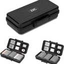 JJC Camera Battery SD Card Case for 3 Camera Batteries, 6 SD/5 CFexpress Type A/6 CFexpress Type B or XQD Cards, Water-Resistant & Shockproof DSLR Battery Holder for Canon LP-E6 Sony NP-FZ100