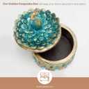Bits and Pieces Peacock Jewelry Box for Women Small Keepsake Box with Peacock Figurine Lid - Decorative Boxes for Home Decor