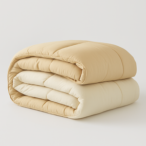 All-Season Comforter – Oversized King (102 x 90 inches), Ultra-Soft and Breathable, Lightweight Quilted Design – Beige/Off-White