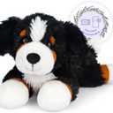 Heatable & Coolable Bernese Mountain Dog Stuffed Animal, Heating Pad Microwavable for Soothing & Relaxation, Lavender Scented Stuffed Dog Plush for Stress Relief, Black Puppy Plushie Gifts