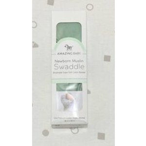 Amazing Baby Green Newborn Muslin Swaddle
