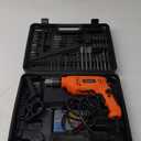 4.5Amp 1/2-inch Corded Impact Drill Hammer Drill with 105pcs Accessories, Variable Speed 0-3000, Hammer and Drill 2 Functions in 1, 360Rotating Handle, Depth Gauge, Carrying Case Included