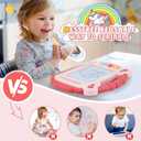 HCFJEH Magnetic Drawing Board, Sketch Doodle Board Pad Toy, Educational Learning Toys for Toddlers 3, Learning Toys for Baby Kids Boys Girls 3 Year Old Birthday Gift (Red)