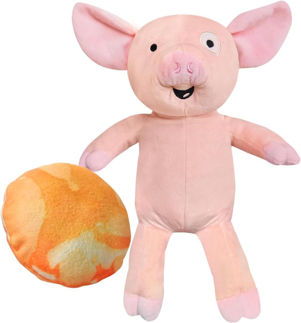 Generic 13.8 Inch Plush Pink Pig Toy - If You Give a Pig a Pancake - Suitable for Children and Students - Book Character Plush, Christmas Surprise Gift