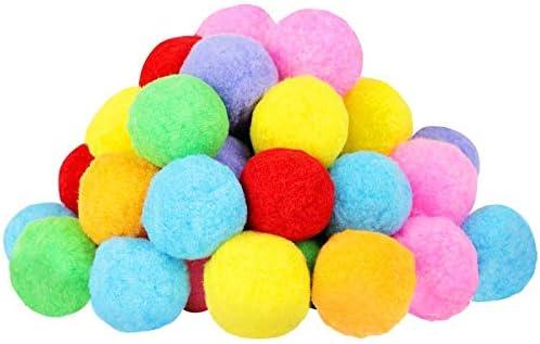 Very Large Assorted Pom Poms for DIY Creative Crafts Decorations, Assorted Colors (50Pack 2.5 Inch)