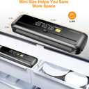 MegaWise Vacuum Sealer Machine | 80kPa Suction Power| Bags and Cutter Included | Compact One-Touch Automatic Food Sealer with External Vacuum System | Dry Moist Fresh Modes for All Saving needs, Black