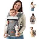 besrey Baby Carrier with Hip Seat Newborn to Toddler, Summer Mesh Front Facing Infant Carrier, Baby Body Holder Chest with Back Support, Front Back Pack with Strap for Men Women Hiking Lumbar Support