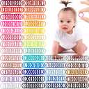 CLLOT 360PCS Baby Hair Ties, 36 Multicolors Elastic Hair Ties,2cm in Diameter No Crease Finger Rubber Hair Elastics,Small Thin Hair Ponytail Holders Hair Accessories for Baby Girls Toddlers Kids